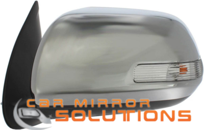 Toyota Hilux SR5 09/2011-06/2015 Chrome (w indicator, autofold) Passenger Side Mirror - Car Mirror Solutions